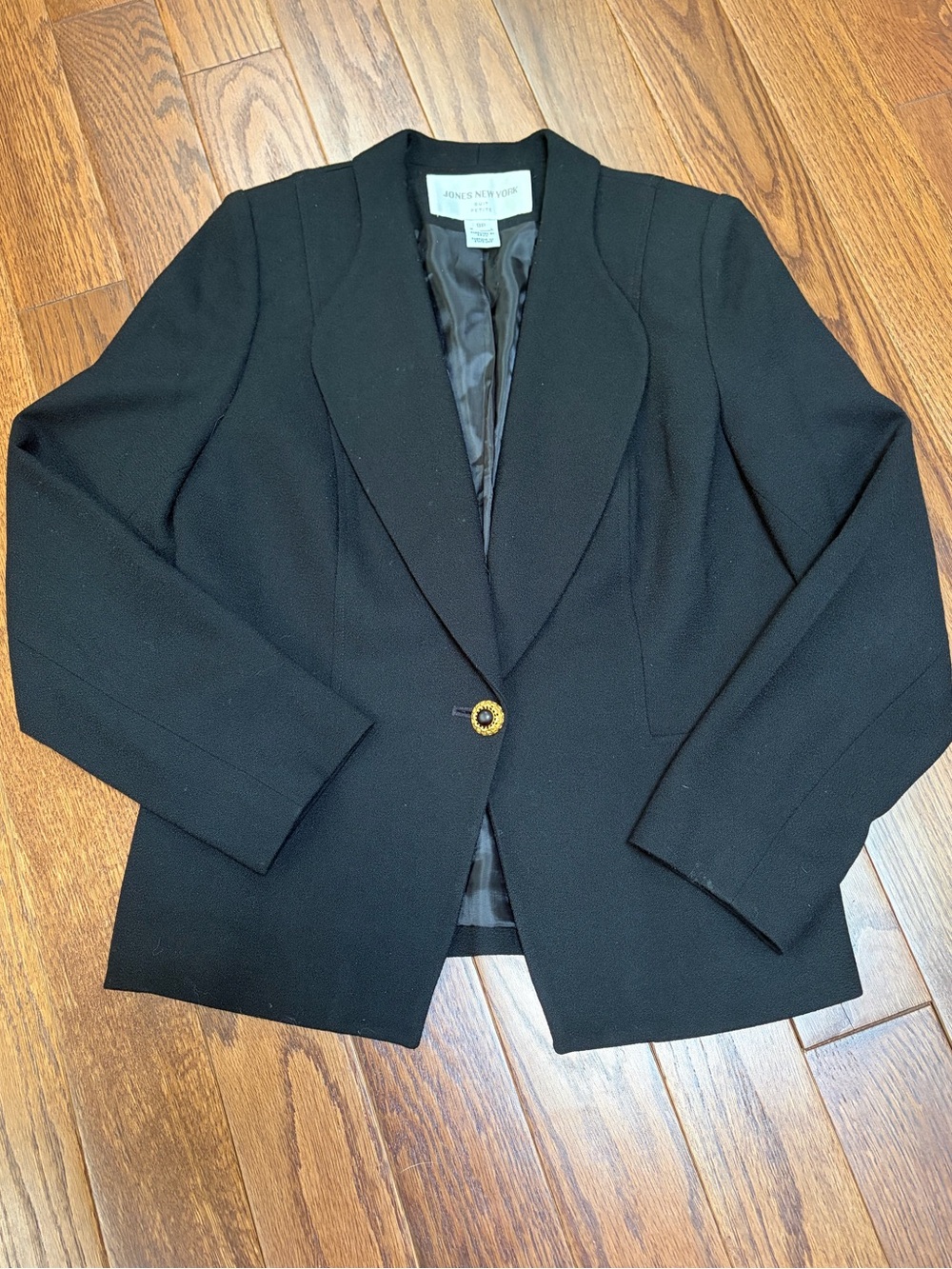 Jones New York Black Women's Tailored Blazer Vintage Size 8P